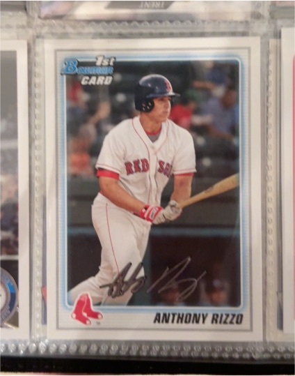 2010 Bowman #BP101 Anthony Rizzo — front