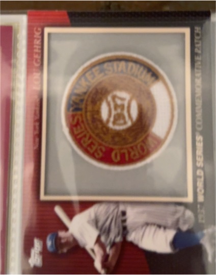2010 Topps Commemorative Patch #MCP-8 Lou Gehrig — front