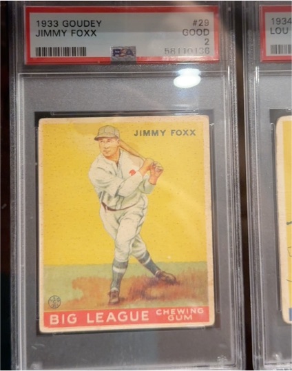 1933 Goudey #29 Jimmy Foxx — front