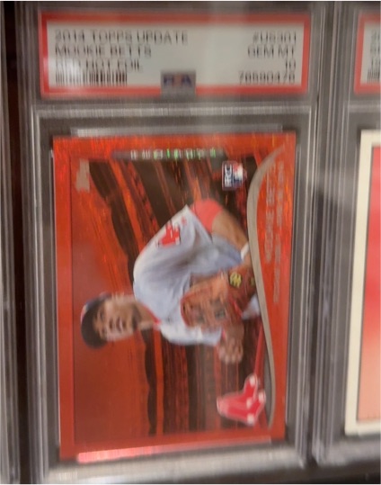 2014 Topps Update #US301 Mookie Betts Red Hot Foil Rookie Debut — front