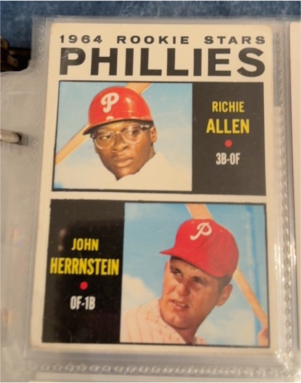 1964 Topps #243 Richie Allen / John Herrnstein Phillies Rookie Stars — front