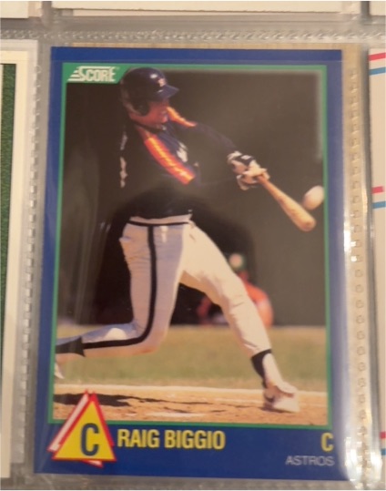 1989 Score Hottest 100 Rising Stars #98 Craig Biggio — front