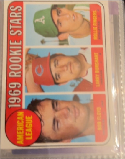 1969 Topps #597 A.L. Rookie Stars Rollie Fingers Bob Floyd Bob Burchart — front