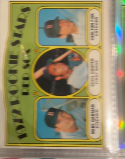 1972 Topps #79 Red Sox Rookie Stars Carlton Fisk Mike Garman Cecil Cooper — front
