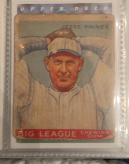 1933 Goudey #73 Jesse Haines — front