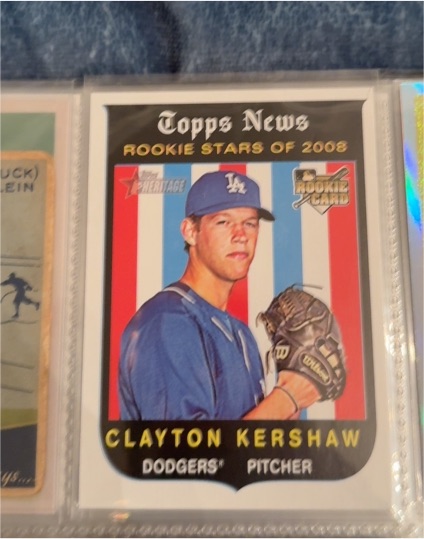 2008 Topps Heritage #595 Clayton Kershaw Rookie Stars — front