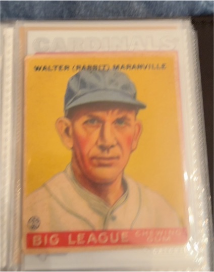 1933 Goudey #117 Walter (Rabbit) Maranville — front