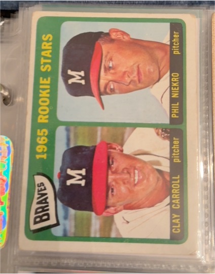 1965 Topps #461 Rookie Stars Clay Carroll / Phil Niekro — front
