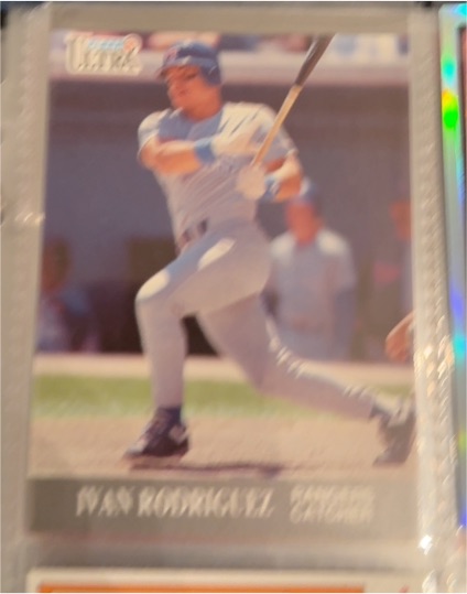 1991 Fleer Ultra Update #U-58 Ivan Rodriguez Rookie Card — front