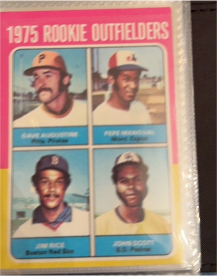 1975 Topps #616 Jim Rice Rookie Outfielders — front