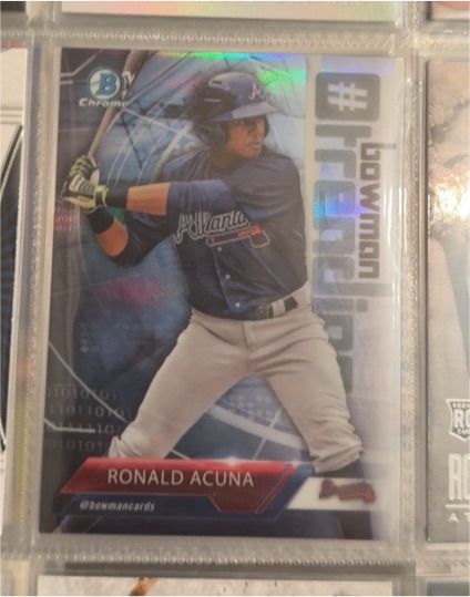 2018 Bowman Chrome Hashtag Bowman Trending #RA Ronald Acuna Jr. — front