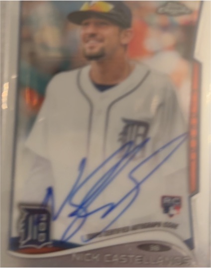 2014 Topps Chrome #4 Nick Castellanos Rookie Autographs — front