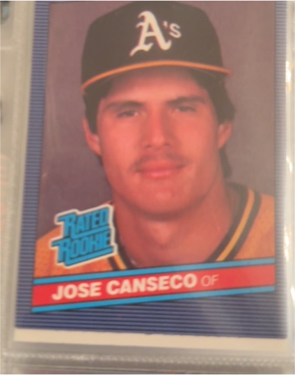 1986 Donruss #39 Jose Canseco Rated Rookie — front