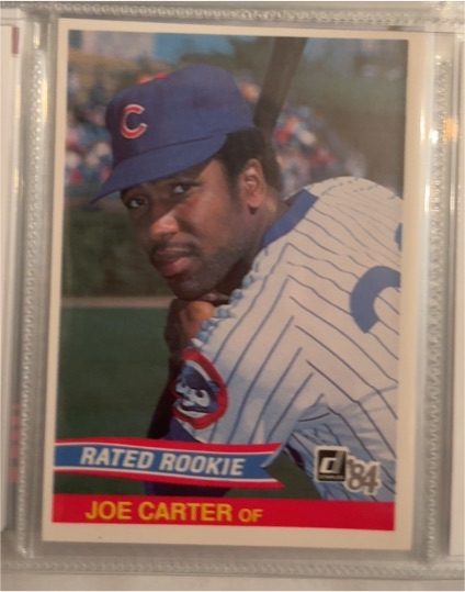 1984 Donruss #41 Joe Carter Rated Rookie — front