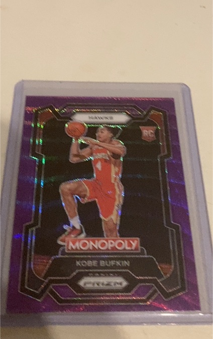 2023-24 Panini Prizm Monopoly #6 Kobe Bufkin Purple Wave Rookie — front