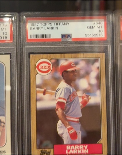 1987 Topps Tiffany #648 Barry Larkin — front