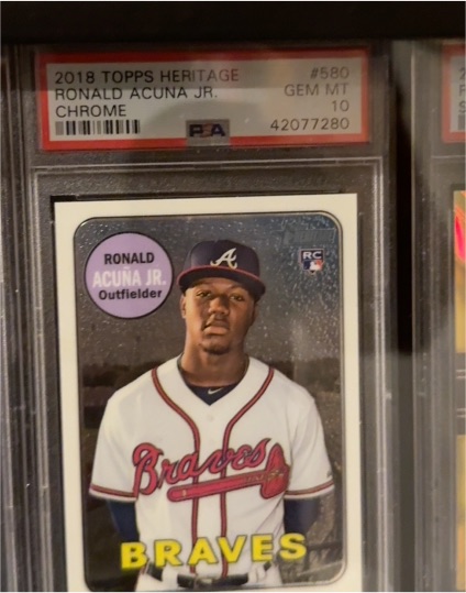 2018 Topps Heritage #580 Ronald Acuna Jr. — front