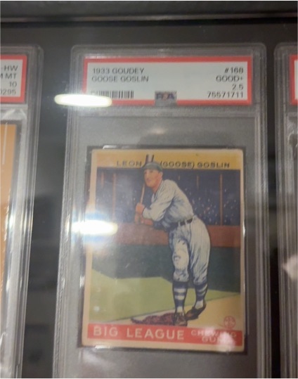 1933 Goudey #168 Leon Goose Goslin — front