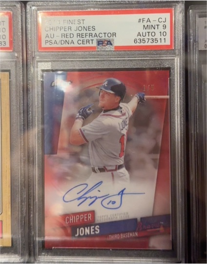 2019 Topps Finest #FA-CJ Chipper Jones — front