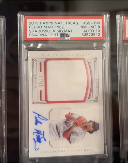 2019 Panini National Treasures Shadowbox Signatures #SS-PM Pedro Martinez — front