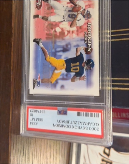 2000 Skybox Dominion #234 Tom Brady Giovanni Carmazzi Rookie Card — front