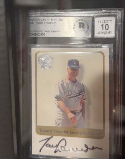 2001 Fleer Greats of the Game #94 Tommy Lasorda — front