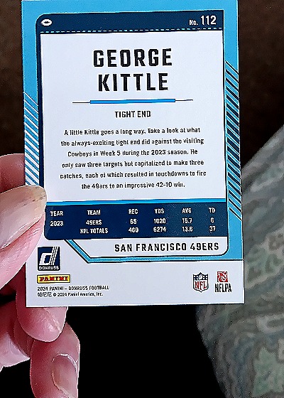 2024 Panini Donruss #112 George Kittle — back