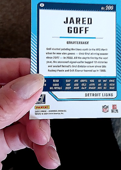 2024 Panini Donruss #200 Jared Goff — back