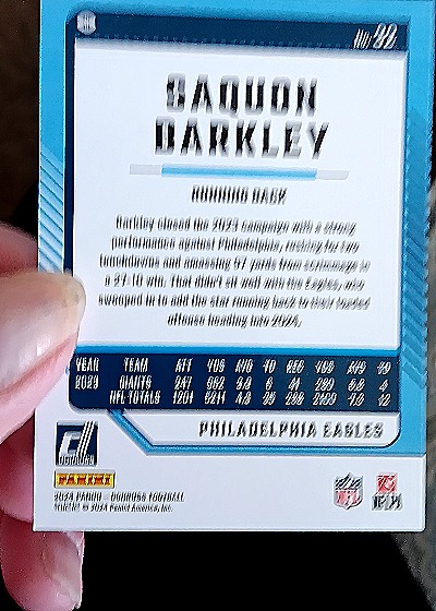 2024 Donruss #32 Saquon Barkley — back