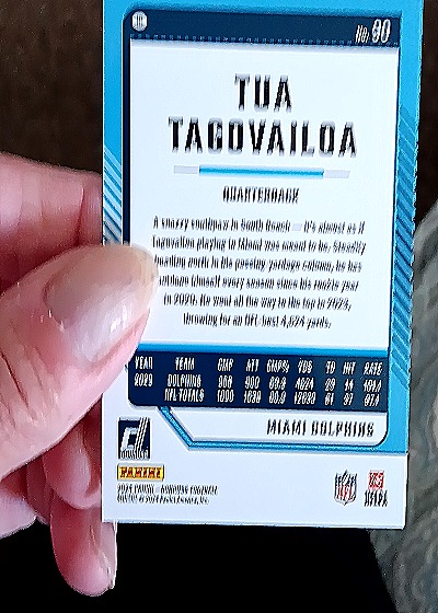 2024 Panini Donruss #90 Tua Tagovailoa — back