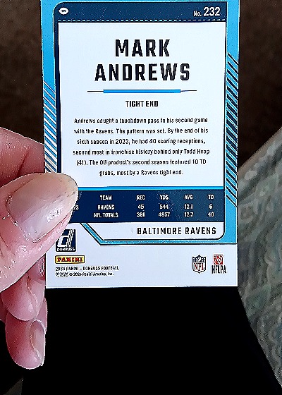 2024 Donruss #232 Mark Andrews — back