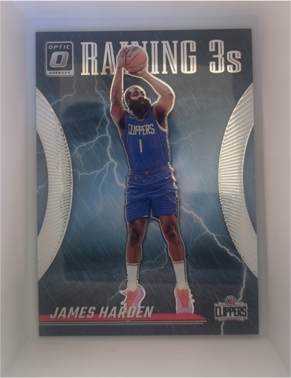 2023-24 Panini Donruss Optic #4 James Harden Raining 3s — front