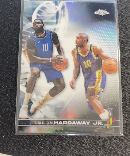 2023-24 Topps Chrome #DNA-2 Tim Hardaway / Tim Hardaway Jr. DNA — front