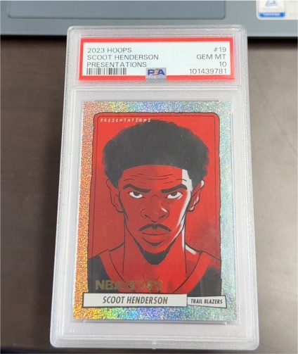 2023-24 Panini NBA Hoops Presentations #19 Scoot Henderson — front