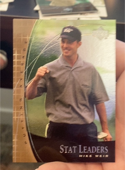 2001 Upper Deck Stat Leaders #SL8 Mike Weir — front