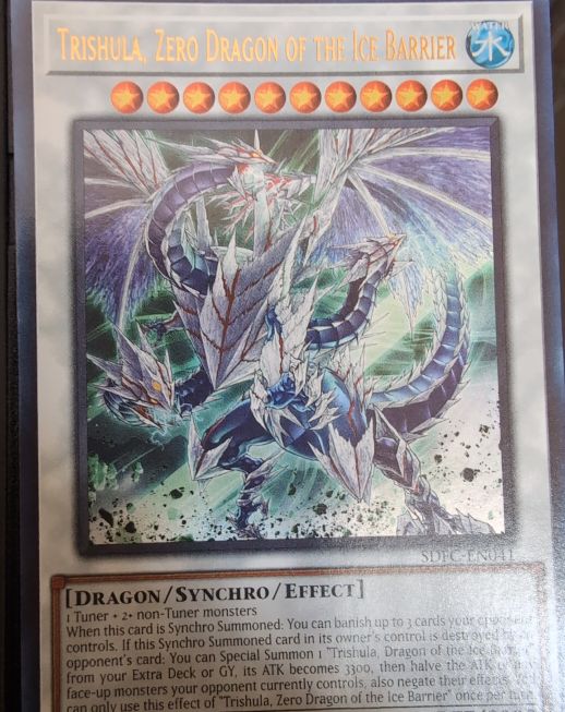 Yu-Gi-Oh! SDFC-EN041 Trishula, Zero Dragon of the Ice Barrier — front