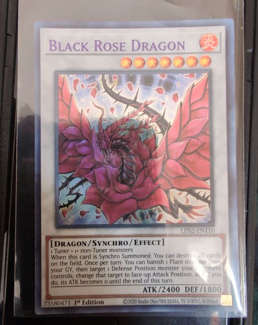 2020 Yu-Gi-Oh! LDS2-EN110 Black Rose Dragon — front