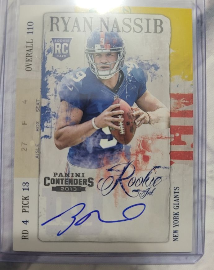 2013 Panini Contenders Rookie Ink #32 Ryan Nassib — front