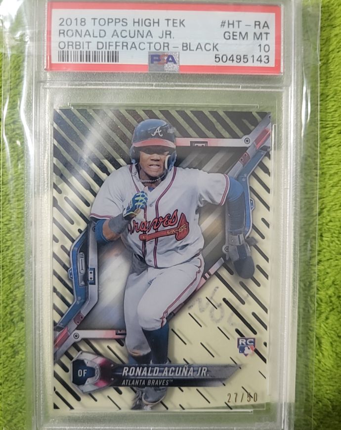 2018 Topps High Tek #HT-RA Ronald Acuna Jr. Orbit Diffractor Black — front
