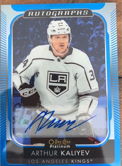 2019-20 O-Pee-Chee Platinum #Arthur Kaliyev Autograph — front