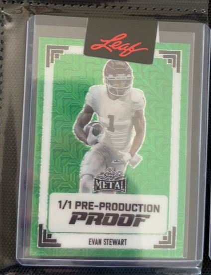 2024 Leaf Metal Pre-Production Proof 1/1 Evan Stewart — front