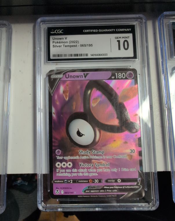 Unown V 065/195 Silver Tempest — front