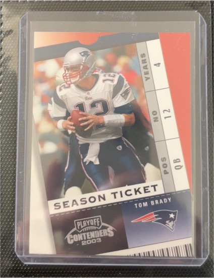 2003 Playoff Contenders #22 Tom Brady — front