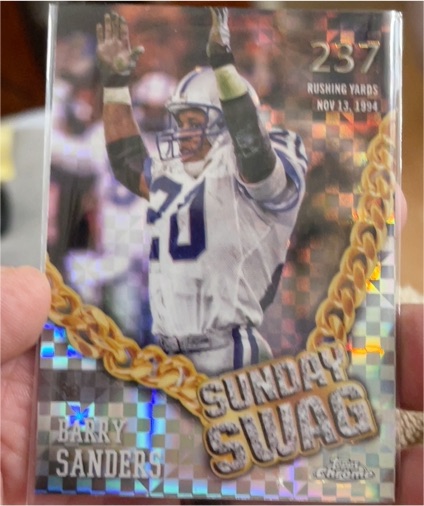 2024 Topps Chrome #SS-15 Barry Sanders Sunday Swag — front