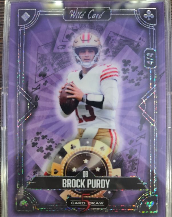 2024 Wild Card 5 Card Draw Brock Purdy — front