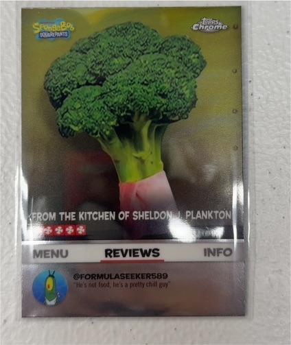 2025 Topps Chrome SpongeBob #BB-2 Live Action Broccoli — front