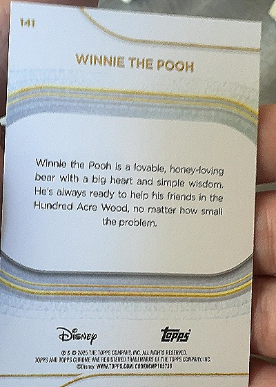 2025 Topps Chrome Disney #141 Winnie the Pooh — back