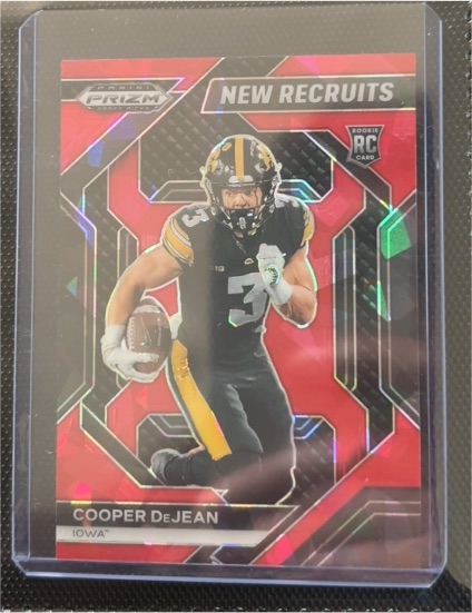 2024 Panini Prizm Draft Picks #NR-CDN Cooper DeJean New Recruits Red Ice — front