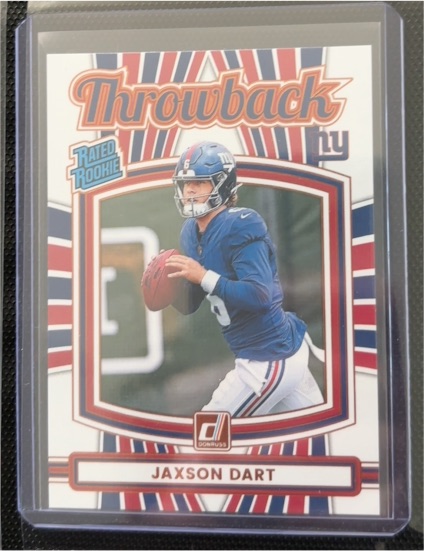 2025 Donruss #41 Jaxson Dart Rated Rookie Throwback — front
