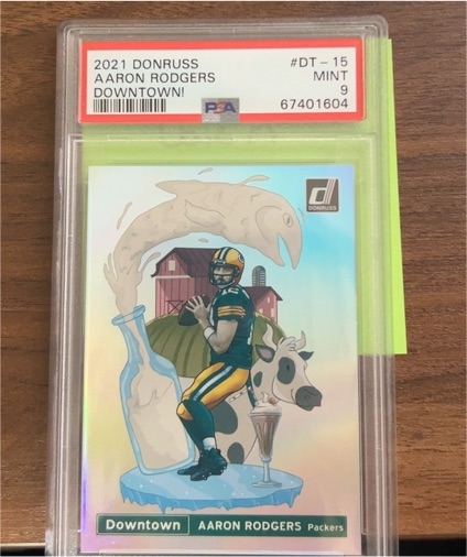 2021 Panini Donruss #DT-15 Aaron Rodgers Downtown — front